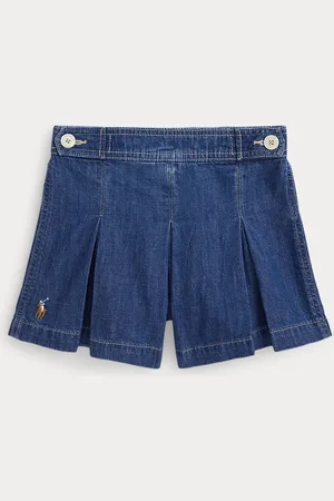 Ralph Lauren Pleated Indigo Denim Short