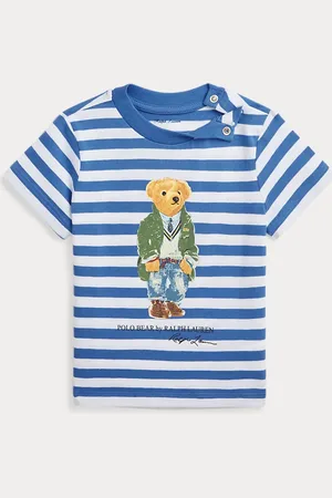 Ralph Lauren Polo Bear Striped Cotton Jersey T-Shirt