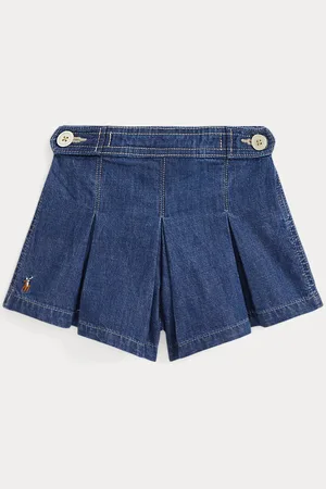 Ralph Lauren Pleated Indigo Denim Short