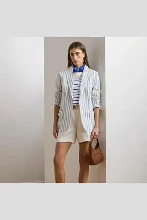 Ralph Lauren Pleated Linen-Blend Twill Short