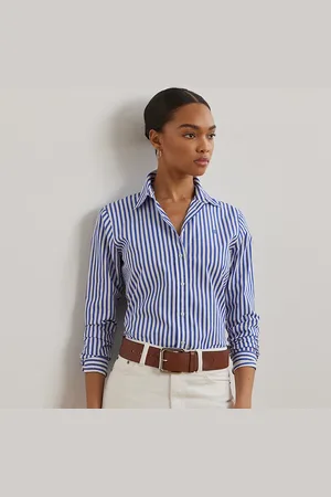 Ralph Lauren Petite - Classic Fit Striped Broadcloth Shirt