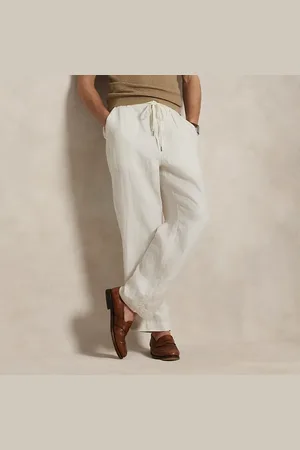 Ralph Lauren Lateef Relaxed Fit Pleated Linen Trouser