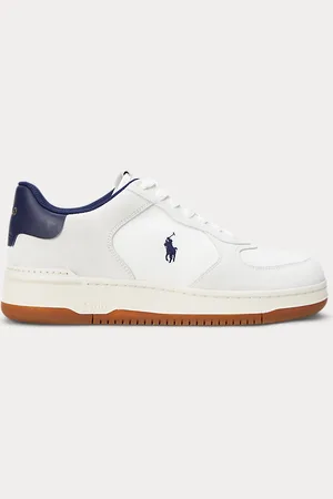 Ralph Lauren Masters Court Suede-Panelled Trainer