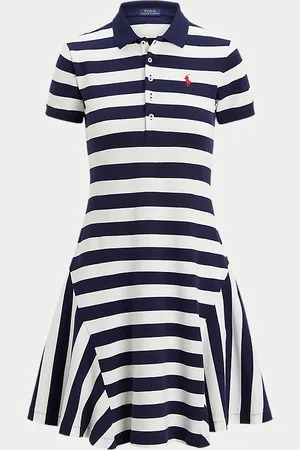 Ralph Lauren Striped Fit-and-Flare Polo Dress