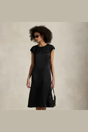 Ralph Lauren Satin Cap-Sleeve Dress