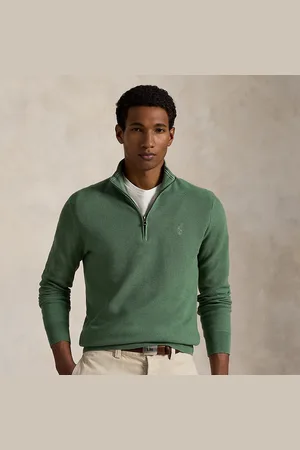 Ralph Lauren Mesh-Knit Cotton Quarter-Zip Jumper