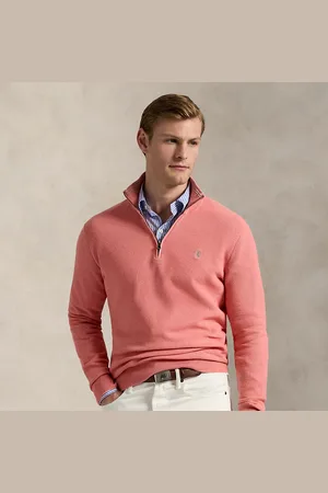 Ralph Lauren Mesh-Knit Cotton Quarter-Zip Jumper