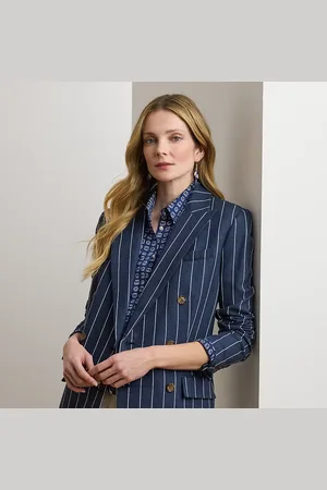 Ralph Lauren Striped Double-Breasted Blazer