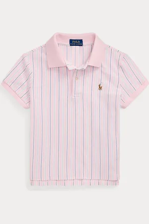 Ralph Lauren Striped Oxford Mesh Boxy Polo Shirt