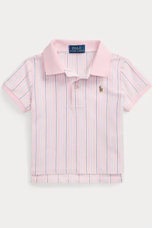 Ralph Lauren Striped Oxford Mesh Boxy Polo Shirt