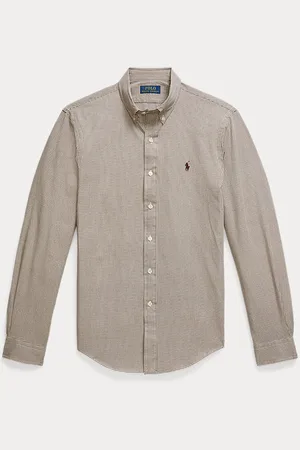 Ralph Lauren Slim Houndstooth Stretch Poplin Shirt