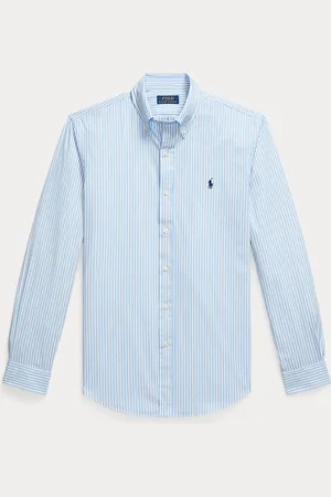 Ralph Lauren Custom Fit Striped Stretch Poplin Shirt