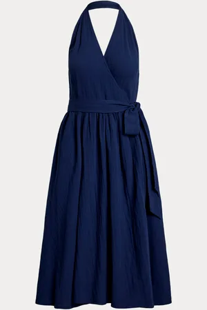 Ralph Lauren Cotton Halter Wrap Dress