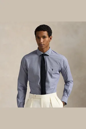 Ralph Lauren Custom Fit Plaid Stretch Poplin Shirt