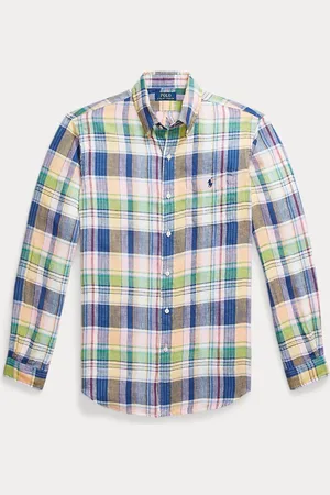 Ralph Lauren Classic Fit Plaid Linen Shirt