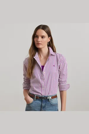 Ralph Lauren Petite - Classic Fit Striped Broadcloth Shirt