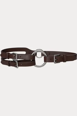 Ralph Lauren Tri-Strap O-Ring Leather Belt