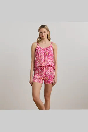 Ralph Lauren Floral Jersey Double-Strap Boxer PJ Set
