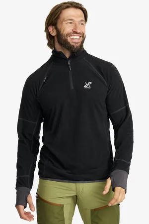 RevolutionRace Trekker Fleece Miehet Black/Anthracite, Koko:2XL - Miehet > Paidat > Fleece & Välikerrokset
