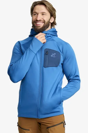RevolutionRace Evolution Stretch Fleece Hoodie Miehet Classic Blue, Koko:2XL - Miehet > Paidat > Fleece & Välikerrokset