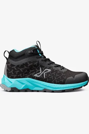 RevolutionRace Trailknit Waterproof Mid Hiking Shoes Naiset Black/Turquoise, Koko:37 - Kengät