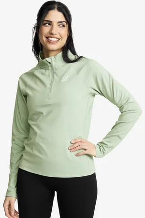 RevolutionRace Prep Half-zip Top Naiset Iceberg Green, Koko:2XL - > Paidat > Pitkähihaiset Paidat