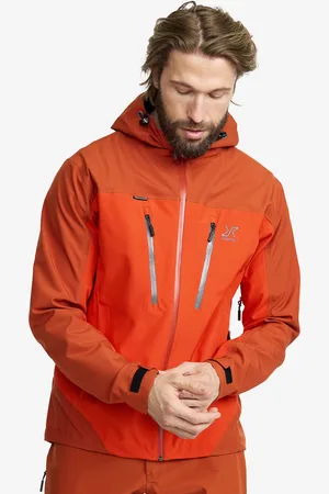 RevolutionRace Silence Proshell 3L Jacket Miehet Rooibos Tea / Pureed Pumpkin, Koko:2XL - > Sade- Ja Kuoritakit