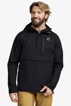 RevolutionRace Rambler Lightweight Anorak Miehet Black, Koko:2XL - Ulkoilutakki, Kuoritakki & Tuulitakki