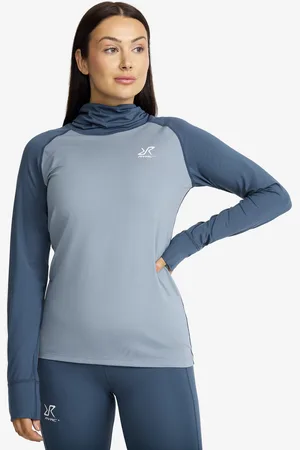 RevolutionRace Uphill Balaclava Top Naiset Moonlit Ocean/Blue Mirage, Koko:3XL - > Aluskerrastot
