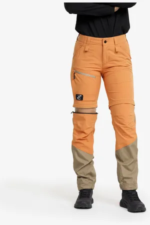 RevolutionRace Range Pro Stretch Zip-off Pants Naiset Caramel/Brindle, Koko:2XL - Zip-off-housut