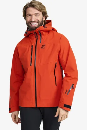 RevolutionRace Cyclone 3L Shell Jacket Miehet Pureed Pumpkin, Koko:M - > Sade- Ja Kuoritakit