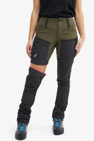 RevolutionRace RVRC GP Pro Zip-off Pants Naiset Dark Olive, Koko:M - Zip-off-housut