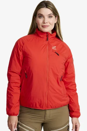 RevolutionRace Flatter Insulated Jacket Naiset Aurora Red, Koko:2XL - Ulkoilutakki, Kuoritakki & Tuulitakki