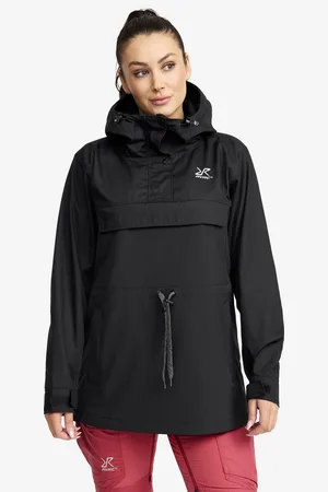 RevolutionRace Rambler Lightweight Anorak Naiset Black, Koko:2XL - Ulkoilutakki, Kuoritakki & Tuulitakki