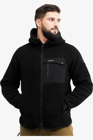 RevolutionRace Sherpa Hoodie Miehet Caviar, Koko:4XL - Miehet > Paidat > Fleece & Välikerrokset