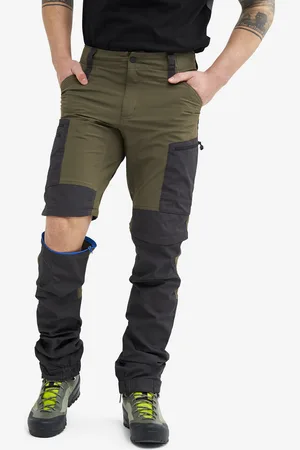 RevolutionRace RVRC GP Pro Zip-off Pants Miehet Dark Olive, Koko:S - Zip-off-housut