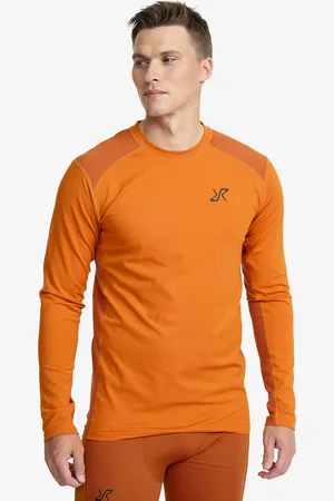 RevolutionRace Uphill Top Miehet Terracotta Brown/Hawaiian Sunset, Koko:M - Miehet > Aluskerrastot