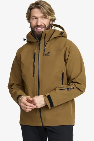 RevolutionRace Cyclone 3L Shell Jacket Miehet Rubber, Koko:S - > Sade- Ja Kuoritakit