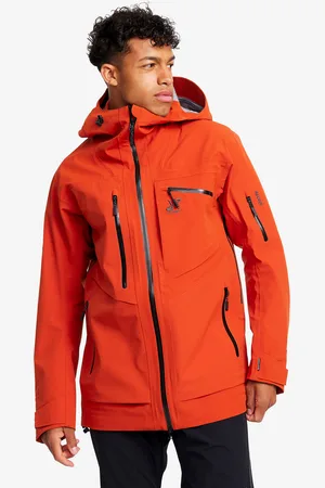 RevolutionRace Cyclone Long 3L Jacket Miehet Rooibos Tea, Koko:S - > Sade- Ja Kuoritakit