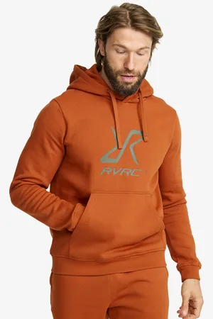 RevolutionRace RVRC Hoodie Miehet Terracotta Brown/Forest Night, Koko:L - Miehet > Paidat > Hupparit & Svetarit