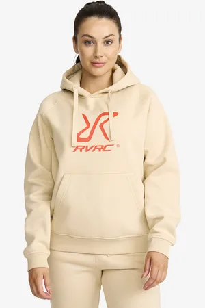 RevolutionRace RVRC Hoodie Naiset Oatmeal/Aurora Red, Koko:2XL - > Paidat > Hupparit & Svetarit