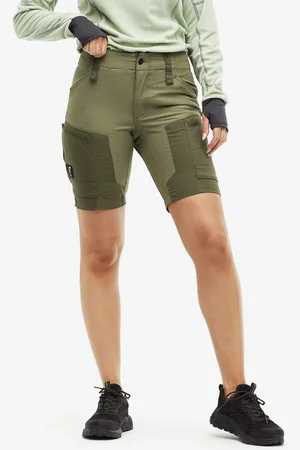 RevolutionRace RVRC GP Shorts Naiset Burnt Olive, Koko:2XL - > Housut > Shortsit