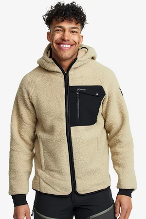 RevolutionRace Sherpa Hoodie Miehet Khaki, Koko:4XL - Miehet > Paidat > Fleece & Välikerrokset