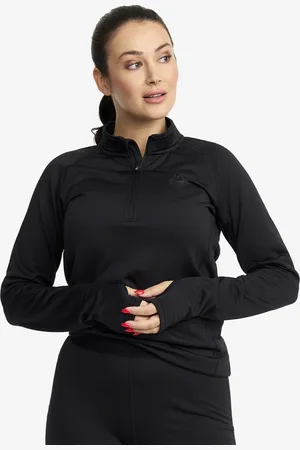 RevolutionRace Waffle Half-zip Baselayer Top Naiset Black, Koko:L - > Aluskerrastot