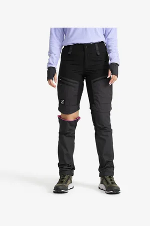 RevolutionRace RVRC GP Pro Zip-off Pants Naiset Jetblack, Koko:L - Zip-off-housut