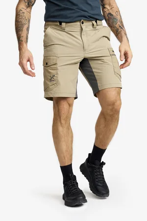 RevolutionRace Rambler Lightweight Pro Shorts Miehet Khaki, Koko:4XL - > Shortsit