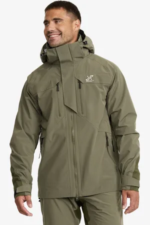 RevolutionRace Aries Pro 3L Shell Jacket Miehet Grape Leaf/Forest Night, Koko:2XL - > Sade- Ja Kuoritakit