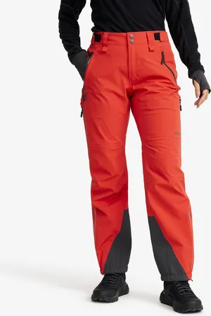 RevolutionRace Cyclone 3L Shell Pants Naiset Aurora Red, Koko:2XS - > Housut > Sade- Ja Kuorihousut