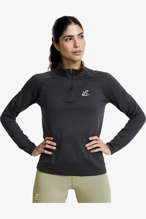 RevolutionRace Focus Half-zip Seamless Top Naiset Anthracite, Koko:3XL-4XL - > Paidat > Pitkähihaiset Paidat