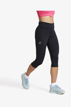 RevolutionRace Flow High-waisted Capri Leggings Naiset Black, Koko:L - Trikoot